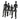 Metal Family Figurine in Black with Minimalist Design, Silhouette Look & Stand-up Decor | Wurm
