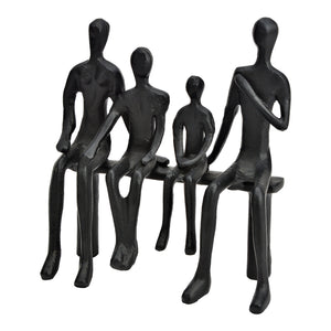 Dekofigur – Schwarzes Metall, Minimalistisches Design - Family | Wurm