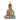 Decorative Figurine Buddha Statue made of Poly in Turquoise & Gold with Two-Tone Finish, Detailed Sculpture Look & Freestanding Design | Wurm