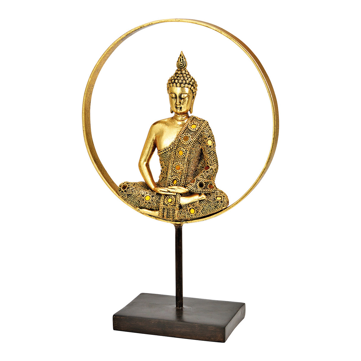 Dekoobjekt - Polyresin Gold Ruhig, Buddha  | Wurm