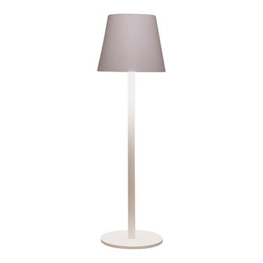 LED-Tischlampe aus weißem Metall mit dimmbarer Touch-Funktion & warmweißem Licht | Wurm