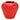 Vase aus roter Keramik mit Erdbeer-Motiv glänzendem Finish & dekorativem Design | Wurm