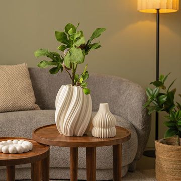 Vase 3D-Printed Design, Ceramic, White | Worm
