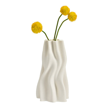 Vase – 3D Printed Design, Ceramic Material, White Hue, Decorative Structure | WURM