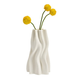 Vase – Dreidimensional Gedrucktes Design, Keramik Material, Weißer Farbton, Dekorative Struktur | WURM