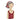 Decorative figure made of polyresin, red-grey, with headphones – Woman with headphones | Worm