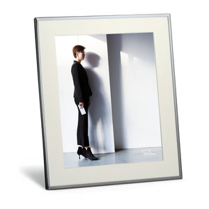 Photo frame Chrome-plated metal casing, Classic mat design, Slim elegant frame – Shadow | Philippi