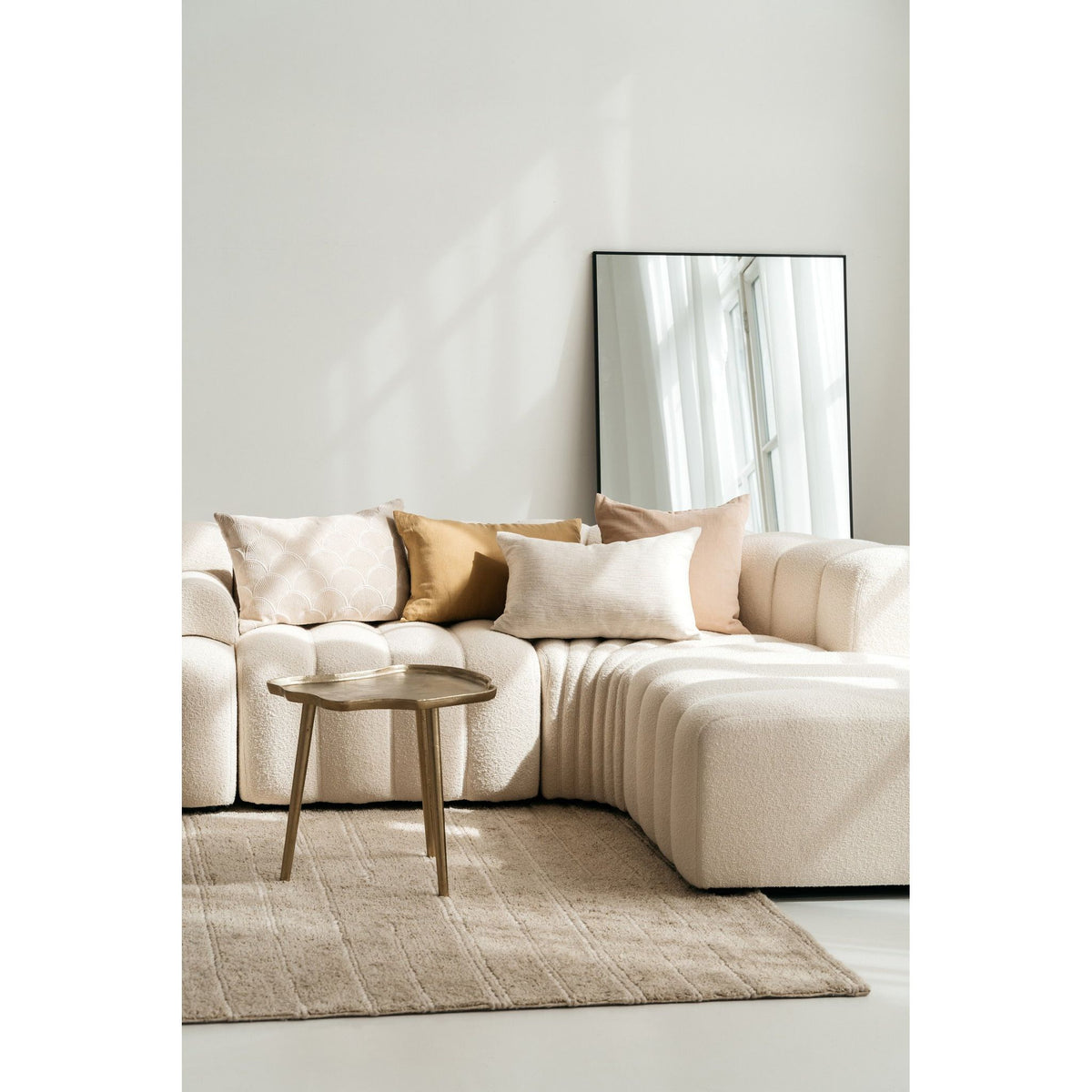 Cushion Cover – Washed Linen, Fine Structure, Tone-on-Tone Zipper – Scotty | Studio Femme Home