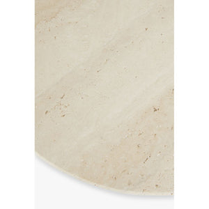 Beistelltisch – Travertinmarmor, Handgefertigte Verarbeitung, Polierte Oberfläche, Abgerundete Details – Jade | Studio Femme Home