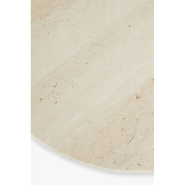 Beistelltisch – Travertinmarmor, Handgefertigte Verarbeitung, Polierte Oberfläche, Abgerundete Details – Jade | Studio Femme Home