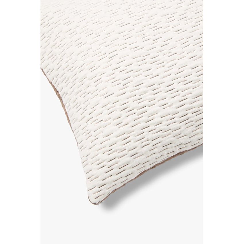 Kissenbezug – Bio-Baumwolle, Gestepptes Design, Braun-Ecru Farbe - Olivia | Studio Femme Home