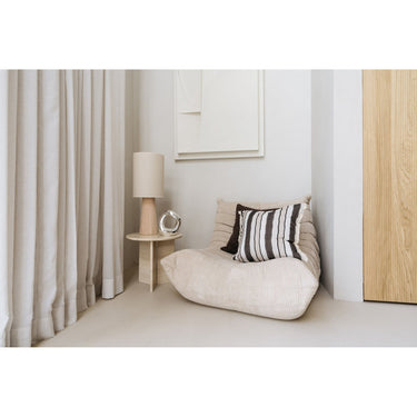 Kissenbezug – Gewebtes Streifenmuster, Bio-Baumwolle, Fransenabschluss, Verdeckter Reißverschluss – Holly | Studio Femme Home