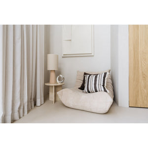 Kissenbezug – Bio-Baumwolle, Gewebtes Streifendesign, Naturfarbe - Holly | Studio Femme Home