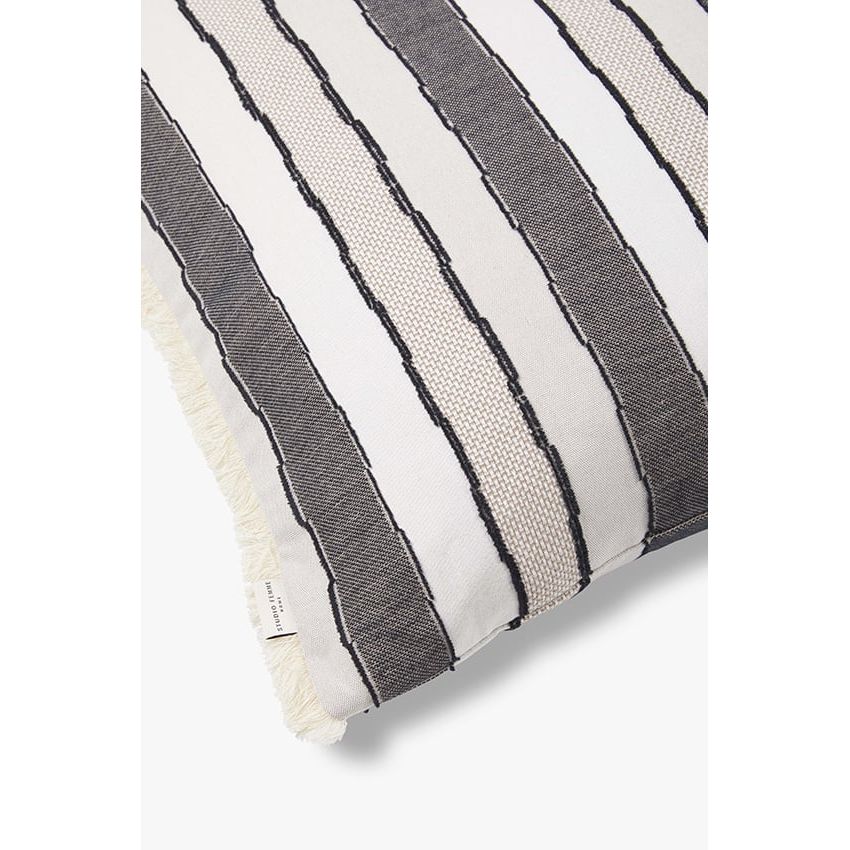 Kissenbezug – Bio-Baumwolle, Gewebtes Streifendesign, Naturfarbe - Holly | Studio Femme Home