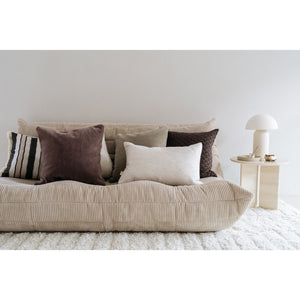 Cushion Cover - Jacquard Weave, Organic Cotton, Concealed Zipper, Artisanal Craftsmanship - Ella | Studio Femme Home