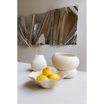 Vase – Handgefertigtes Steingut, Matte Oberfläche, Glasierte Innenseite, Handwerkliches Design – Cleo | Studio Femme Home