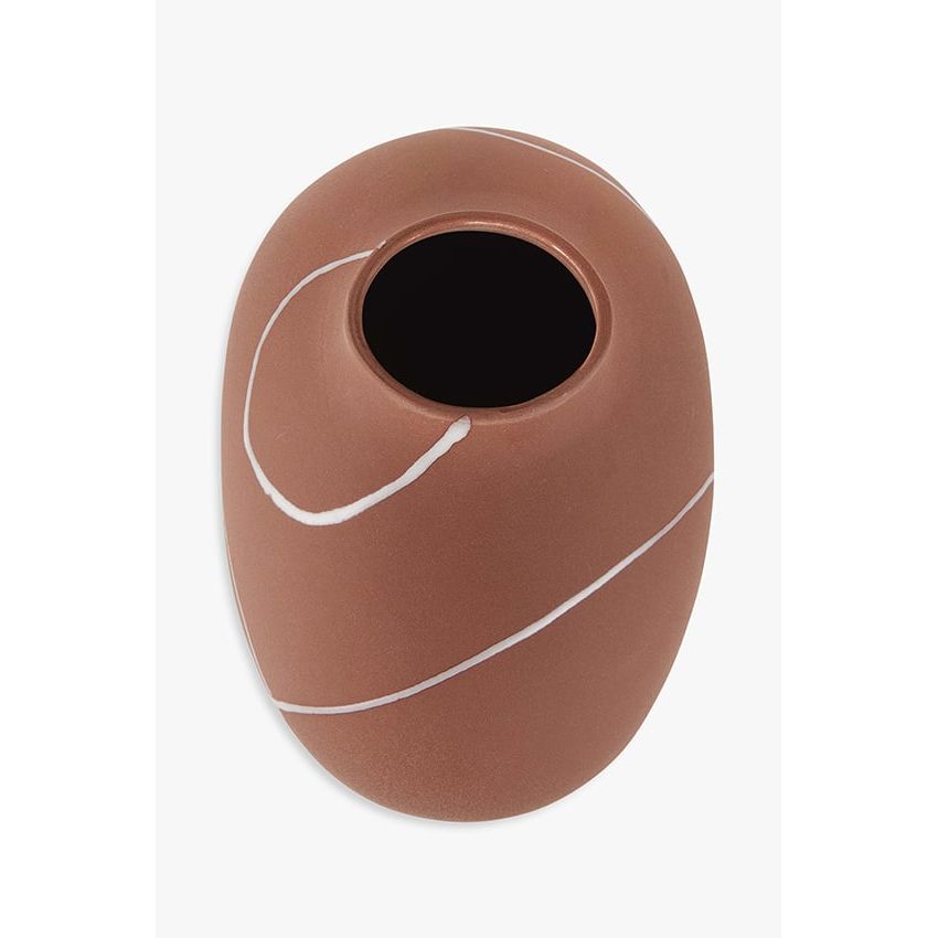 Vase – Keramik Steingut, Minimalistisches Design, Terrakotta Farbe - Iris | Studio Femme Home
