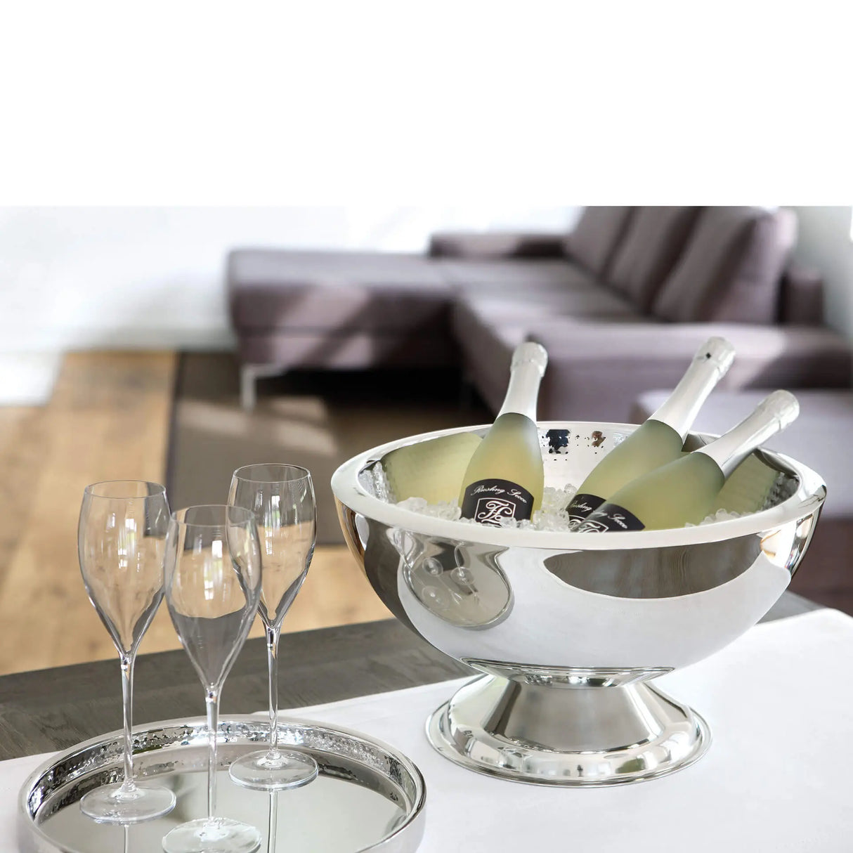 Bowle – Stahlglanz, Doppelwandig, Innengehämmert - Kalas | Fink Living