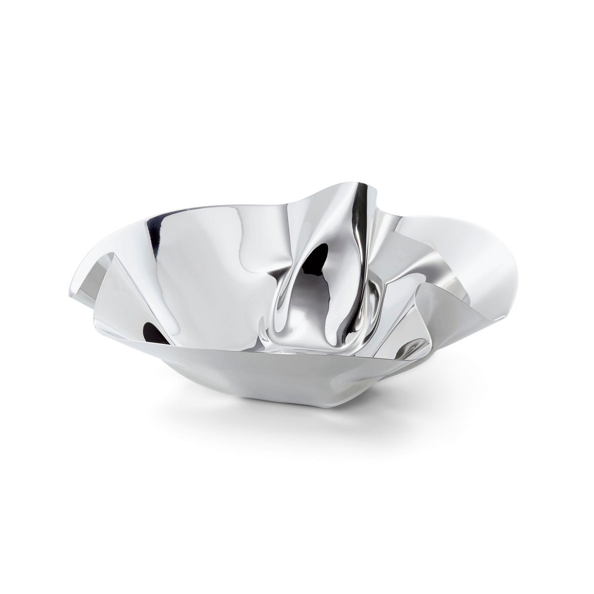 Fruit Bowl, Hand-folded Stainless Steel, Softly Curved Organic Shape, Exclusive Handmade Unique Piece – Margarethe | Philippi