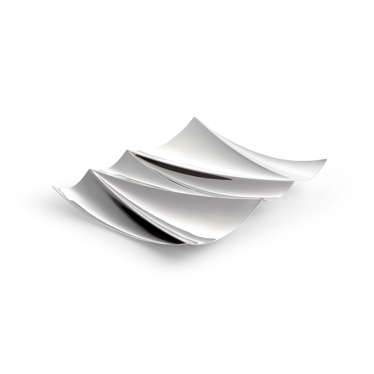 Candy Dish, Stainless Steel, High-Gloss Polished, Wave-Shaped Design & Modular – Elbphilharmonie | Philippi