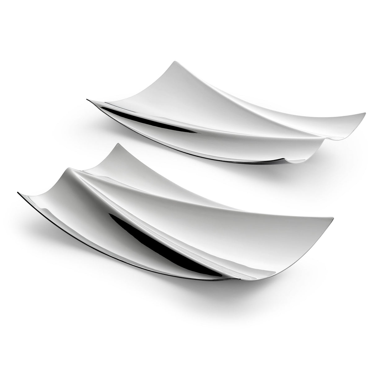 Candy Dish, Stainless Steel, High-Gloss Polished, Wave-Shaped Design & Modular – Elbphilharmonie | Philippi