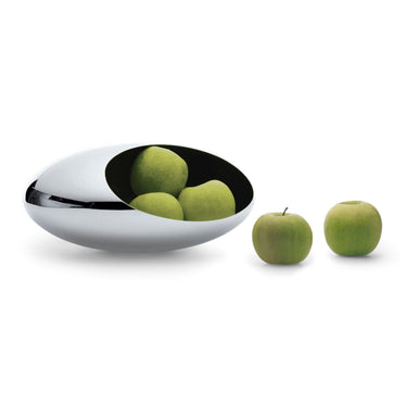 Obstschale Futuristisch-Skulpturales Design, Vielseitige Mehrzweckfunktion, Glänzend Polierte Edelstahloberfläche – Cocoon | Philippi