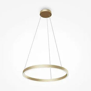 Pendant luminaire with brass finish, 60 cm diameter, integrated LED 37 W, 2200 lm, 4000 K, height adjustable – Rim | Maytoni