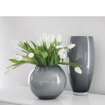 Vase – Vernickeltes Eisen, Gehämmertes Design, Handgefertigte Oberfläche - Africa | Fink Living