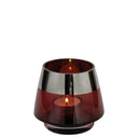 Teelichthalter – Mundgeblasenes Glas, Silberfarbener Rand, Stimmungsvolles Design - Jona | Fink Living