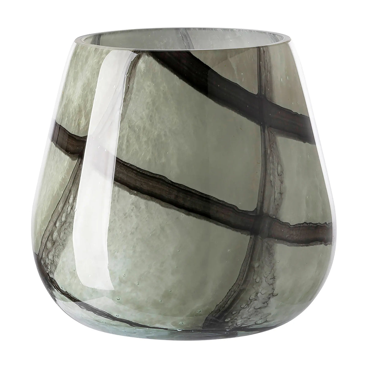 Glasvase Windlicht – Farbverlauf, Strukturdekor, Unikat - Marly | Fink Living