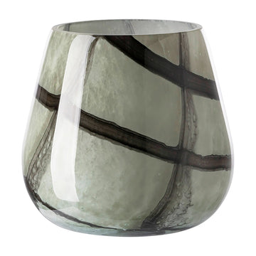 Glasvase Windlicht – Farbverlauf, Strukturdekor, Unikat - Marly | Fink Living