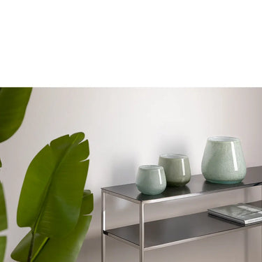 Glasvase Windlicht – Farbverlauf, Strukturdekor, Unikat - Marly | Fink Living