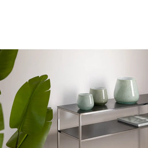 Glasvase Windlicht – Farbverlauf, Strukturdekor, Unikat - Marly | Fink Living