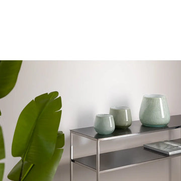 Glasvase Windlicht – Farbverlauf, Strukturdekor, Unikat - Marly | Fink Living