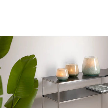 Glasvase Windlicht – Farbverlauf, Strukturdekor, Unikat - Marly | Fink Living