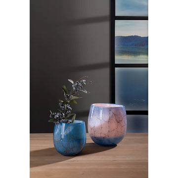 Vase – Goldeinschlüsse Glas, Warme Lichtwirkung, Vielseitige Dekoration - Cosmic | Fink Living