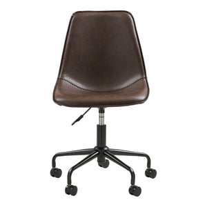 Office Swivel Chair - PU Leather Cover, Swivel, Black Legs - Monaco | House Nordic