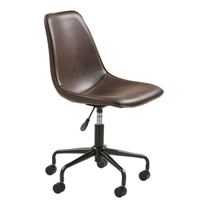 Office Swivel Chair - PU Leather Cover, Swivel, Black Legs - Monaco | House Nordic