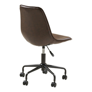 Office Swivel Chair - PU Leather Cover, Swivel, Black Legs - Monaco | House Nordic