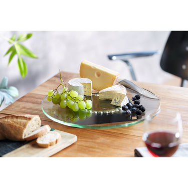 Teller Glasteller-Drehplatte & Pulverbeschichteter Stahlfuß mit Kugellager – Lazy Susi | Philippi