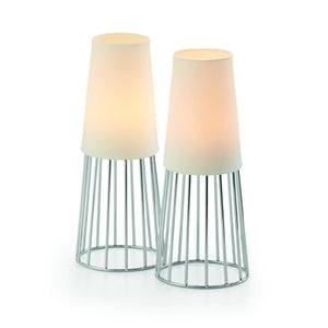 Teelichthalter aus verchromtem Stahl & Glas modernes Laternen-Design windgeschützter Lichtschein – Lighthouse | Philippi