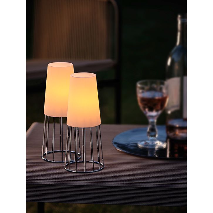 Teelichthalter aus verchromtem Stahl & Glas modernes Laternen-Design windgeschützter Lichtschein – Lighthouse | Philippi