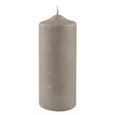 Stumpenkerze – Metallic-Optik, Gebürstetes Finish, Elegant - Candle | Fink Living