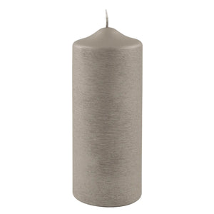 Stumpenkerze – Metallic-Optik, Gebürstetes Finish, Elegant - Candle | Fink Living