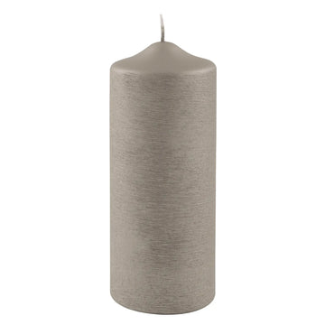 Stumpenkerze – Metallic-Optik, Gebürstetes Finish, Elegant - Candle | Fink Living