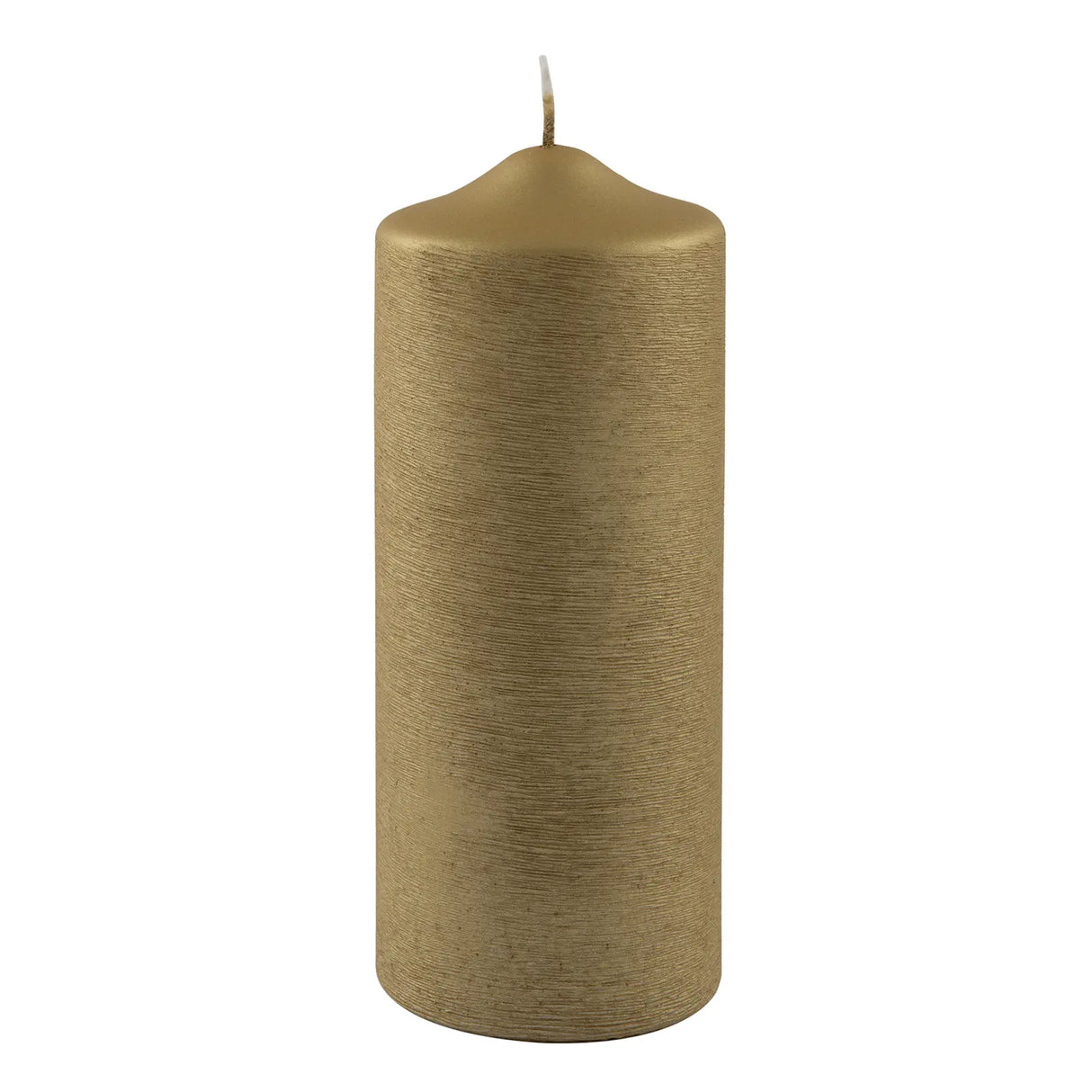 Stumpenkerze – Metallic-Optik, Gebürstetes Finish, Elegant - Candle | Fink Living