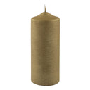 Stumpenkerze – Metallic-Optik, Gebürstetes Finish, Elegant - Candle | Fink Living