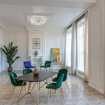 Chandelier with Nickel Metal Frame Diamond Crystal Decor 3-light – Basfor | Maytoni