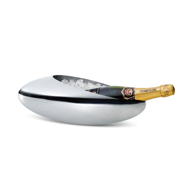 Champagnerkühler & Tulpenvase Hochglanzpolierter Edelstahl, Elegantes Design – Cocoon | Philippi