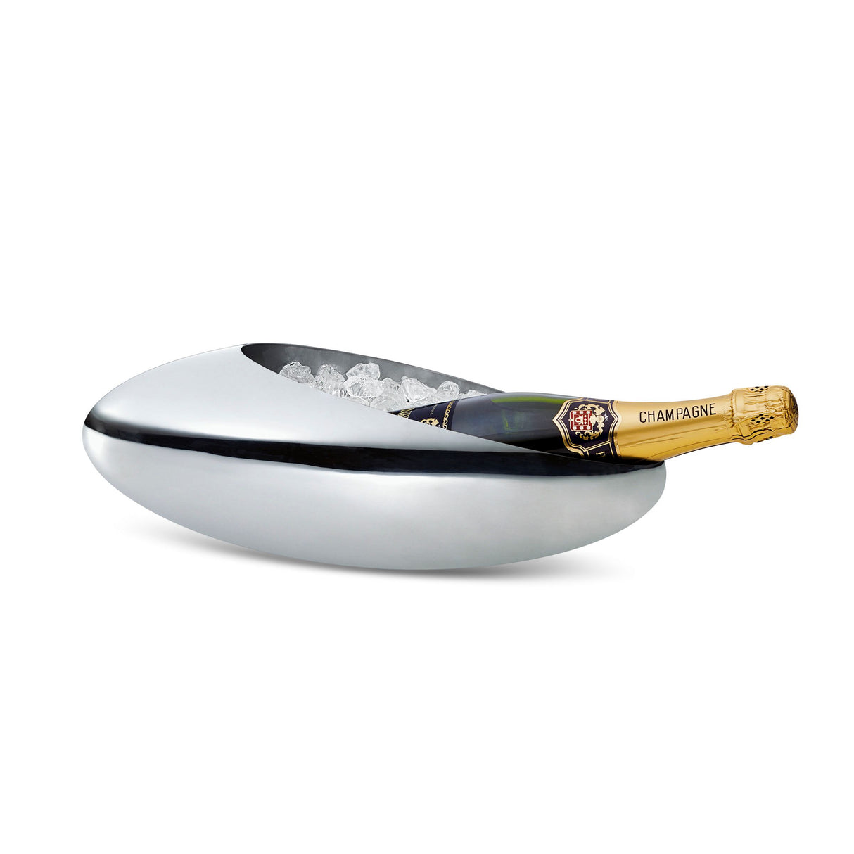 Champagne Cooler & Tulip Vase High-Gloss Polished Stainless Steel, Elegant Design – Cocoon | Philippi